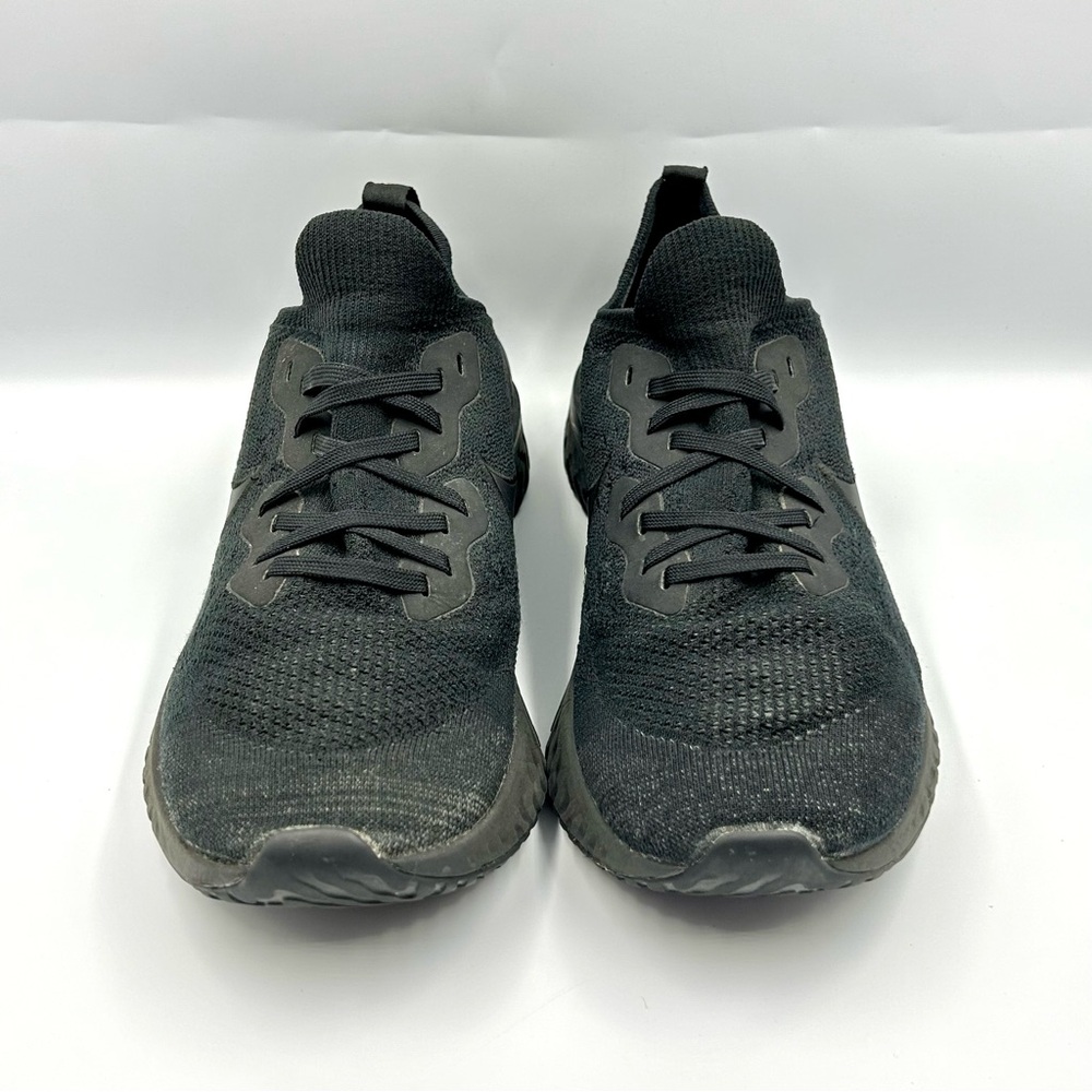 Nike Epic React FlyKnit Triple Black Shoes BQ8928-011 Size 11 Athletic Sneakers - Picture 4 of 9